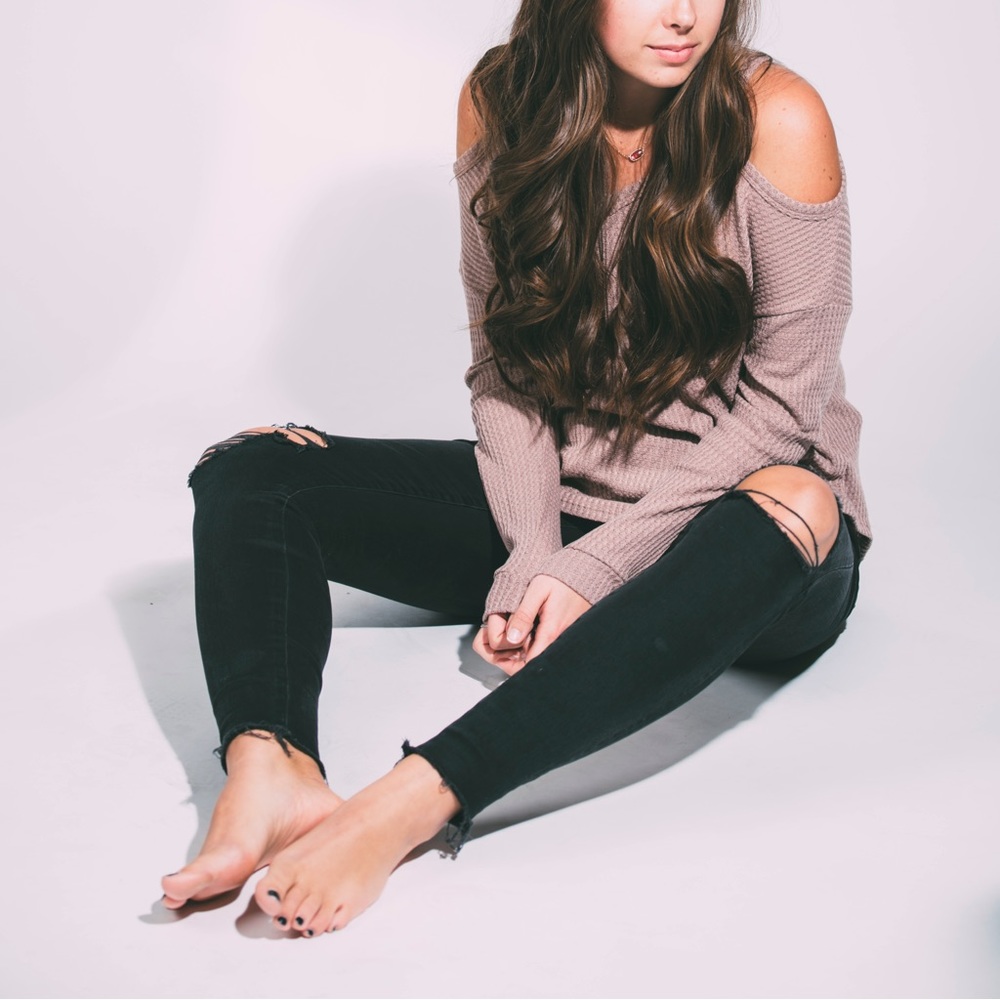 Honey Punch Cutout Long Sleeve Top